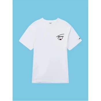 Tommy Jeans Tjm Collegiate Back Logo Tee - White YBR