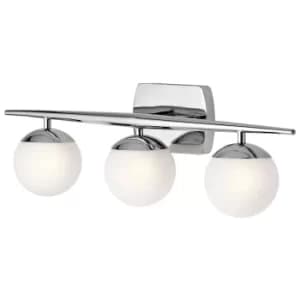 Jasper 3 Light Bathroom Wall Light Polished Chrome IP44, G9