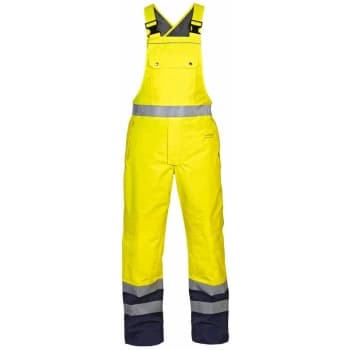 Hydrowear - UTTING SNS HI VIS WATERPROOF BIB & BRACE YELLOW/NAVY LGE
