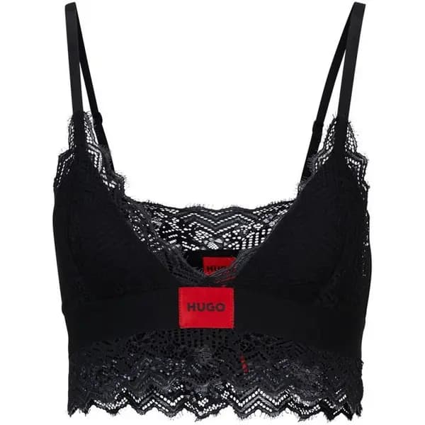 Hugo Lace Triangle Padded Bralette - Black 14