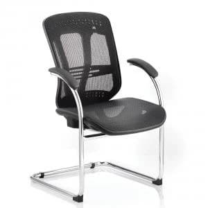 Adroit Mirage Cantilever Chair With Arms Mesh Black Ref BR000092