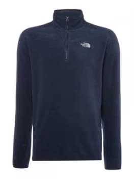 Mens The North Face 100 Glacier 14 Zip Fleece Blue