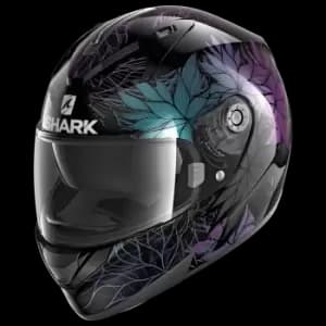 SHARK RIDILL 1.2 NELUM BLACK GLITTER BLACK FULL FACE HELMET XS