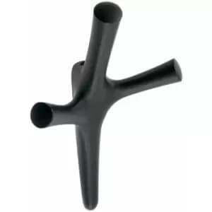 Black Modern Hat Coat Hanger Hook Door Wall Bath Model Valencia - Pack of 10