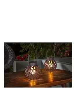 Smart Solar Cool Flame Solar Festival Lantern, Pack Of 2