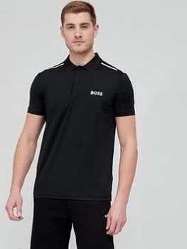 BOSS Paddytech Polo Shirt - Black Size M Men