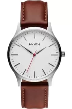 MVMT Silver Natural Tan 40 Series Watch MT01-SNA