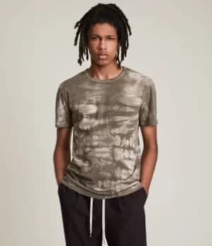AllSaints Mens Cali Crew T-Shirt, Sable Brown, Size: L