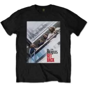 The Beatles - Get Back Poster Unisex Large T-Shirt - Black