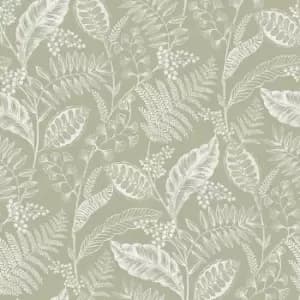 Fresco Artisan Leaf Sage Wallpaper