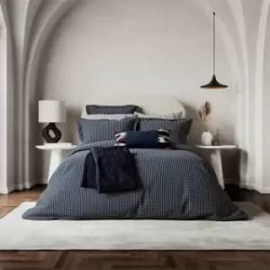 Bedeck of Belfast Aruni Textured Weave Cotton Duvet Cover - Blue