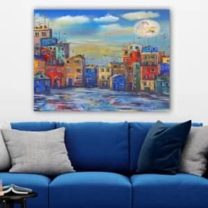 439538656_70100 Multicolor Decorative Canvas Painting