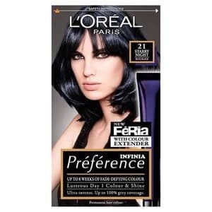 Preference Infinia 21 Starry Night Blue Black Hair Dye Black