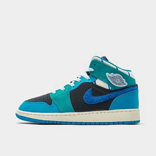 Big Kids Air Jordan Retro 1 Mid Sneaker School Casual Shoes
