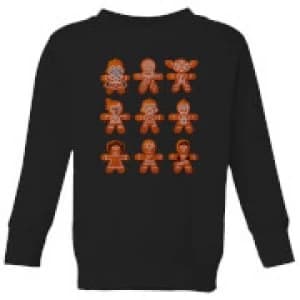 Star Wars Gingerbread Characters Kids Christmas Sweatshirt - Black - 11-12 Years