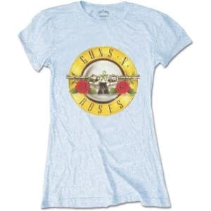 Guns N' Roses - Classic Bullet Logo Womens Large T-Shirt - Blue