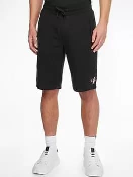 Calvin Klein Jeans Calvin Klein Jeans Monogram Logo Jersey Shorts, Black Size M Men