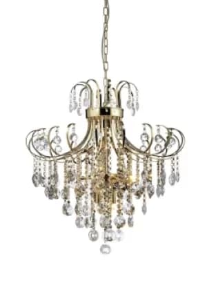 Rosina Ceiling Pendant 7 Light French Gold, Crystal