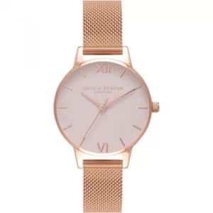 Pink Dials Rose Gold Mesh Watch