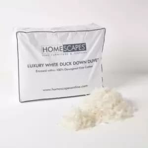 Luxury White Duck Down 10.5 Tog Super King Size Autumn Duvet - White - Homescapes