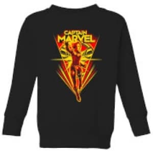 Captain Marvel Freefall Kids Sweatshirt - Black - 11-12 Years