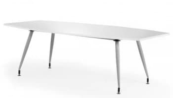 Trexus Boardroom Table Writable Gloss 2400x1200x800mm White Ref