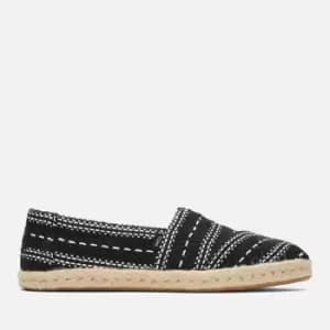 TOMS Womens Alpargata Rope Jacquard Espadrilles - UK 4