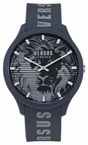Versus Versace Mens Domus Blue Silicone Strap Watch