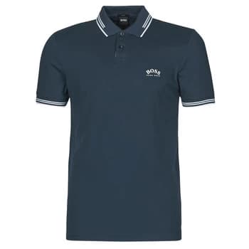 Hugo Boss Athleisure Paul Stretch Pique Curved Logo Polo Shirt Blue Size XL Men