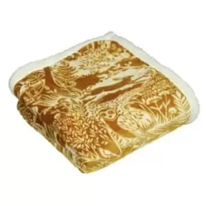 Furn Winter Woods Fleece Throw (One Size) (Ochre Yellow)
