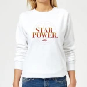 Captain Marvel Star Power Womens Sweatshirt - White