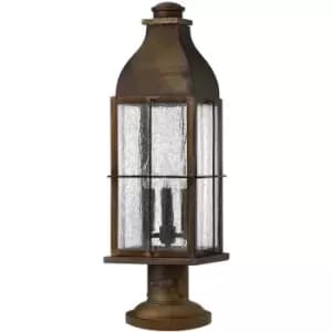 Elstead Bingham - 3 Light Outdoor Pedestal Light Sienna IP44, E14