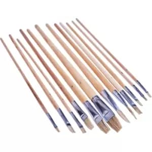 S4145 12 Piece flat tip art brush set - Amtech