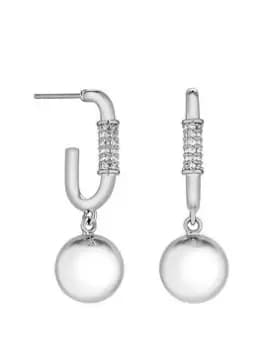 Jon Richard Jon Richard Silver Plated Polished Ball Earrings, Silver, Women