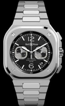 Bell & Ross Watch BR 05 Chrono Black Steel Bracelet
