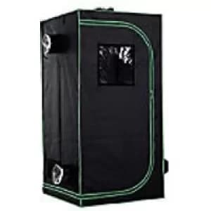 Outsunny Hydroponic Grow Tent Outdoors Waterproof Black, Green 800 mm x 800 mm x 1600 mm