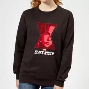 Black Widow Close Up Womens Sweatshirt - Black - L
