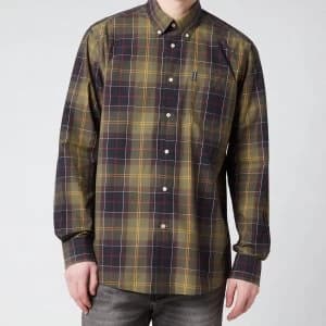 Barbour Mens Tartan 7 Tailored Shirt - Green - L