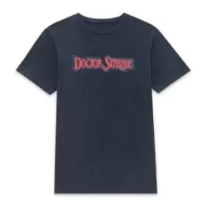 Marvel Dr Strange Tri-Colour Logo Unisex T-Shirt - Navy Acid Wash - M
