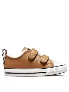 Converse Infant Converse Chuck Taylor All Star 2v Leather Ox, Brown, Size 5