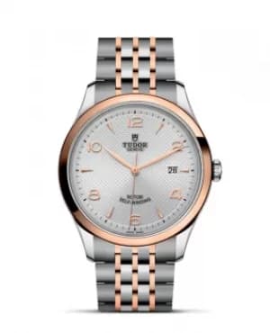 Tudor 1926 Silver Dial Rose Gold and Stainless Steel Mens Watch M91651-0001 M91651-0001