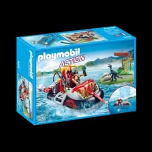 Playmobil 9435 Action Dino Hovercraft With Underwater Motor