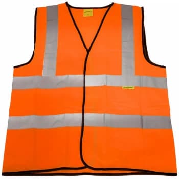 9812XXL Hi-Vis Orange Waistcoat (Site and Road Use) - XXLarge - Worksafe