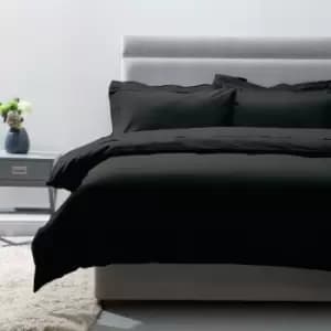200 Thread Count 100% Egyptian Cotton Duvet Cover, Black, King - Belledorm