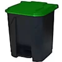 GPC Pedal Bin Grey with Green Lid 30L