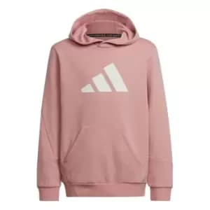 adidas 3 Bar Fleece Hoodie Junior Girls - Pink