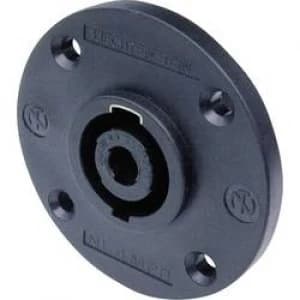 Audio jack Sleeve socket straight pins Number of pins 4 Black Neutrik NL4MPR