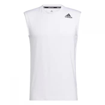 adidas Techfit Sleeveless Fitted Tank Top Mens - White