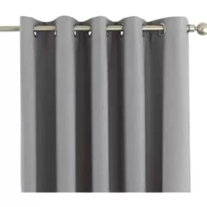 Riva Home Eclipse Blackout Eyelet Curtains (46 x 54" (117 x 137cm)) (Silver) - Silver