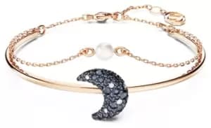 Swarovski 5671586 Luna Bangle Rose Gold-Tone Plated Blue and Jewellery